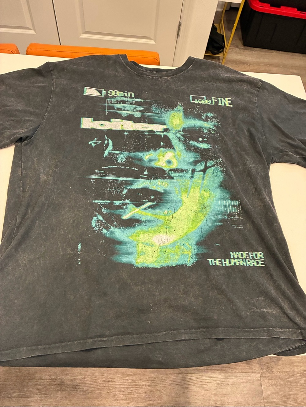 Loiter Men's 2XL Black Graphic Print Crew Neck Short Sleeve Cotton T-Shirt
